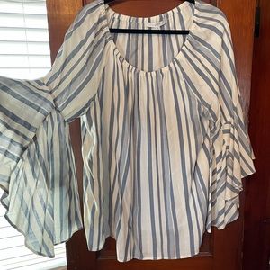 Stripe flow-y dress top
